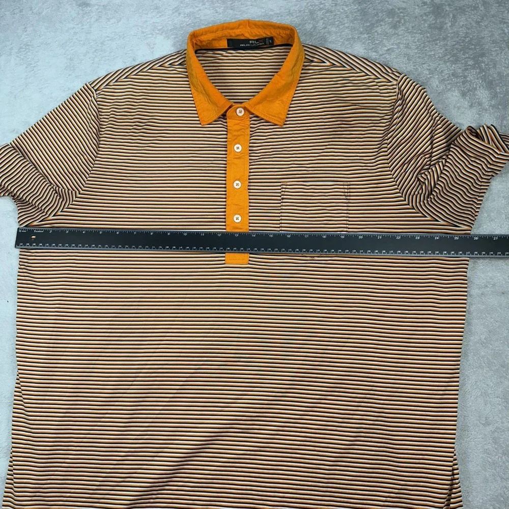 Ralph Lauren RLX Polo Shirt Mens XL Striped Golf Performance French Lick
